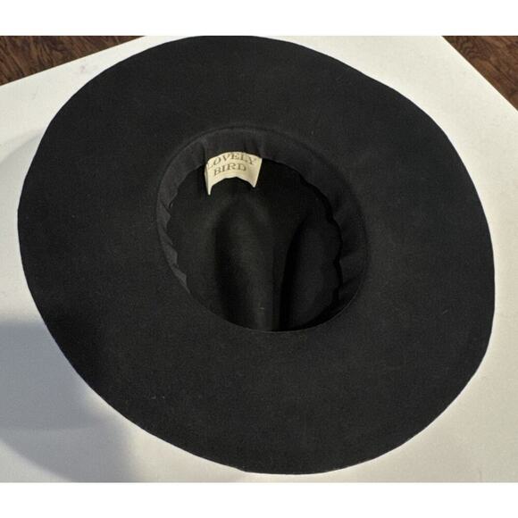 Lovely Bird 100% Wool Hat Western Boho Country Turquoise Floppy READ - Picture 8 of 10